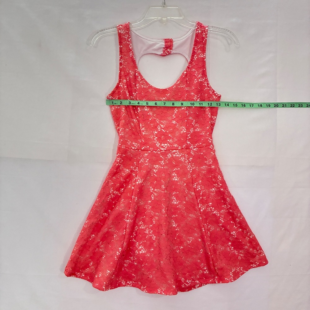 Y2K Wet Seal Lace Dress Small* Coral Pink Fit Flare Coquette Heart Barbie
Skater - Picture 4 of 8